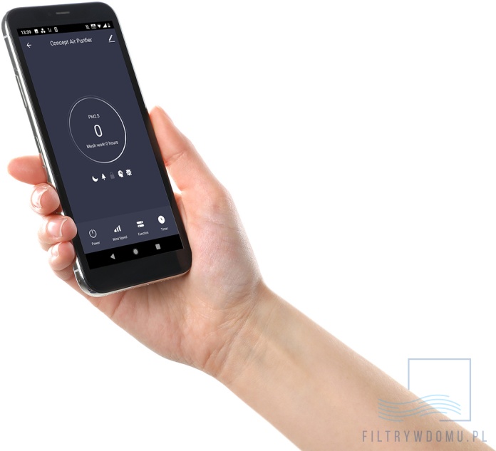 sterowanie oczyszczaczem powietrza HEPA13 Perfect Air Smart CA2000